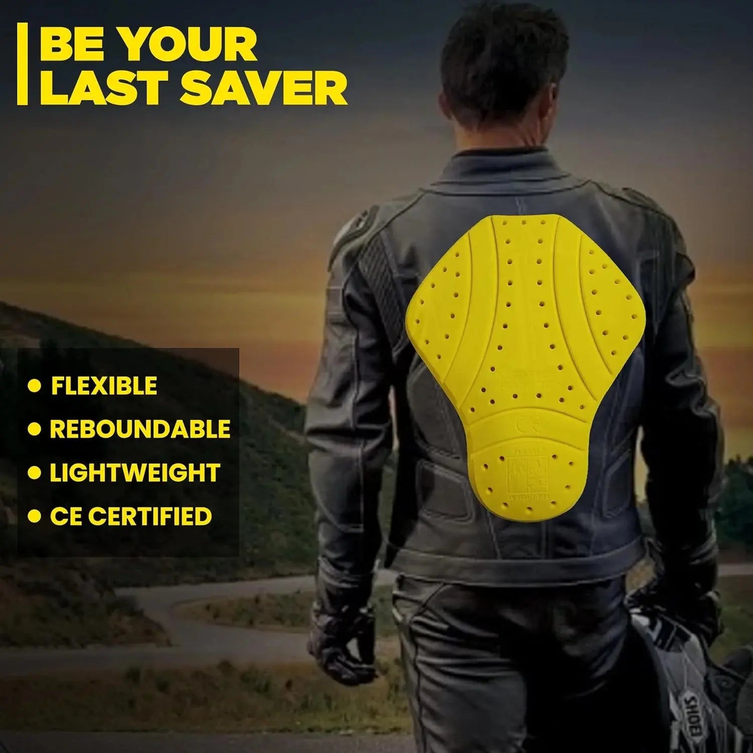 CE-2 Center Back Protective Pad Moto Style Wear