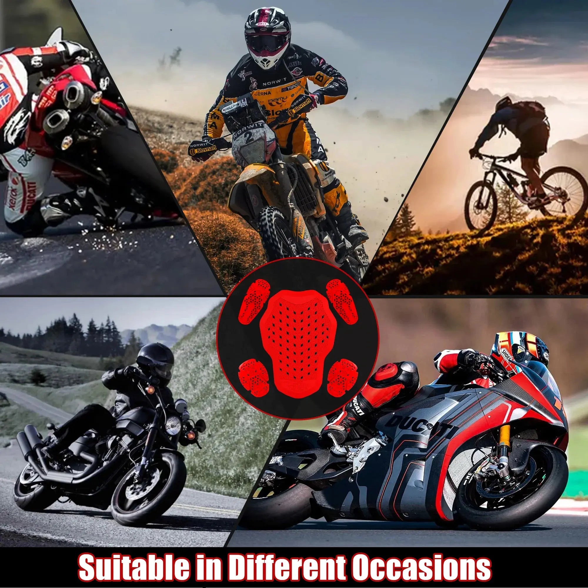 High-Quality CE Level 2 Protection pads set Moto Style Wear