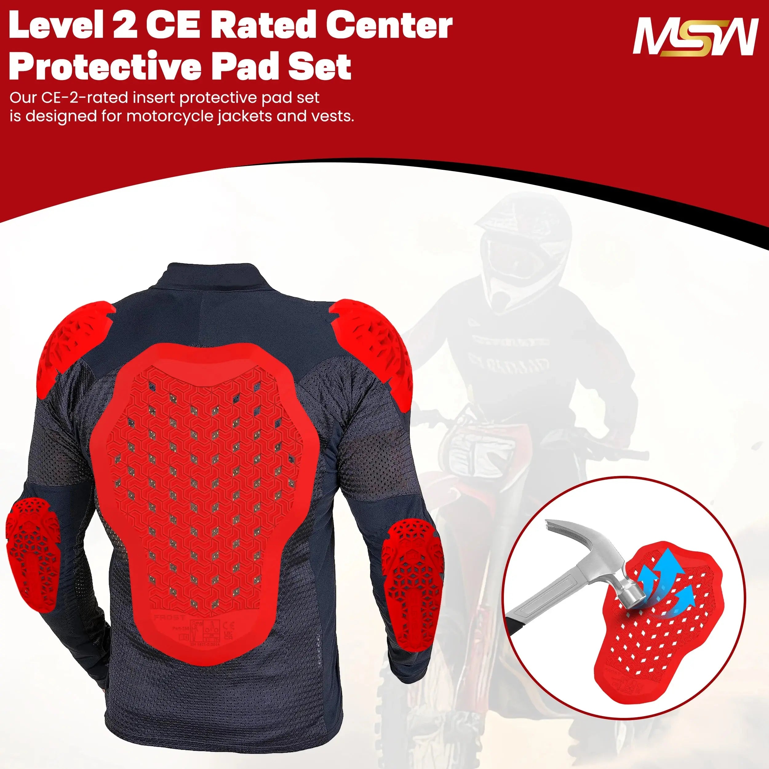 High-Quality CE Level 2 Protection pads set Moto Style Wear