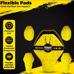 Rider Armor Back Spine Protective Pad Moto Style Wear