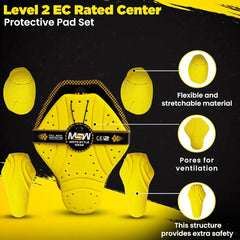 Rider Armor Back Spine Protective Pad Moto Style Wear