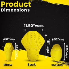 Rider Armor Back Spine Protective Pad Moto Style Wear