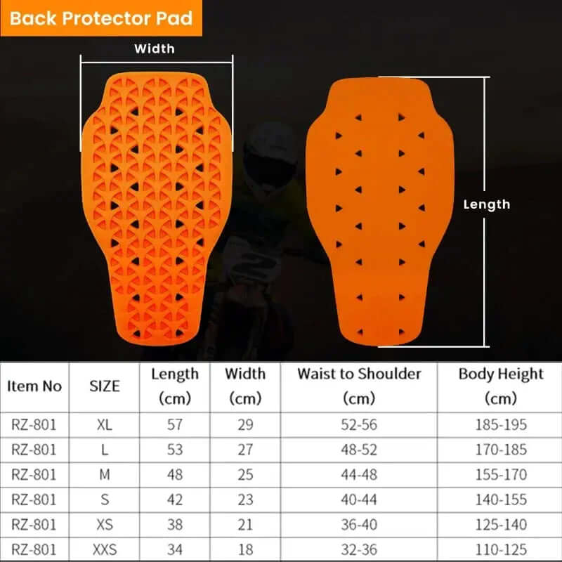 CE 1 Approve Back Protective Pad