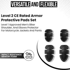 CE 1 Rated Protective Pads Set Elbow & Shoulder