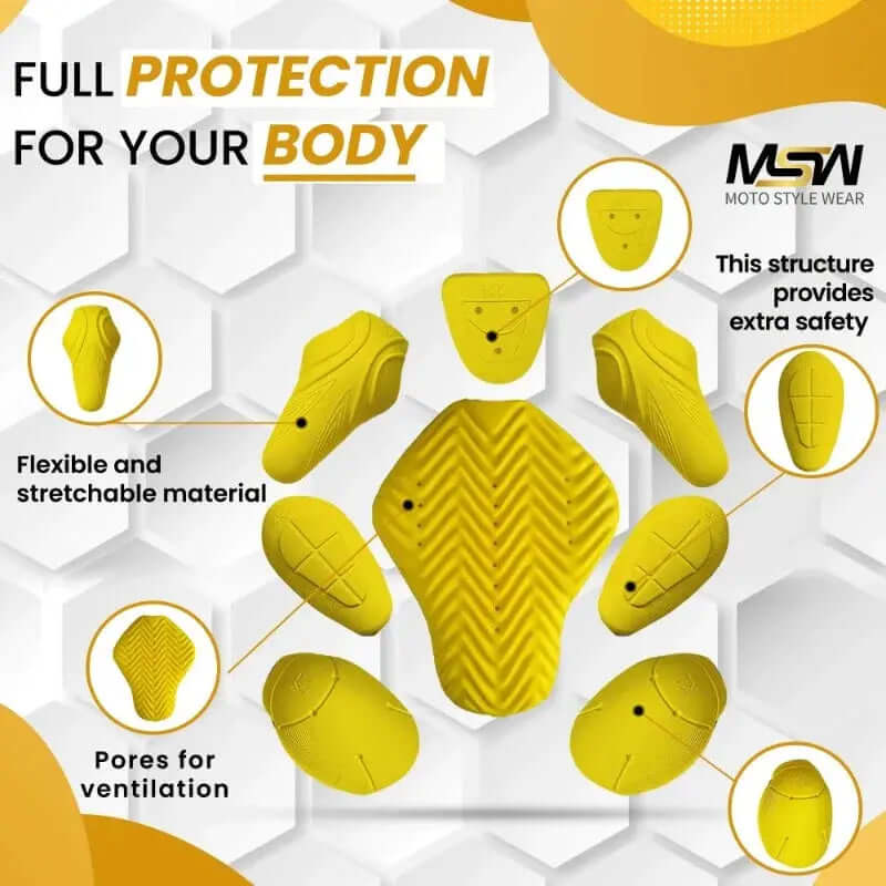 CE Certified Armor Pads Pack 8 Pieces Set