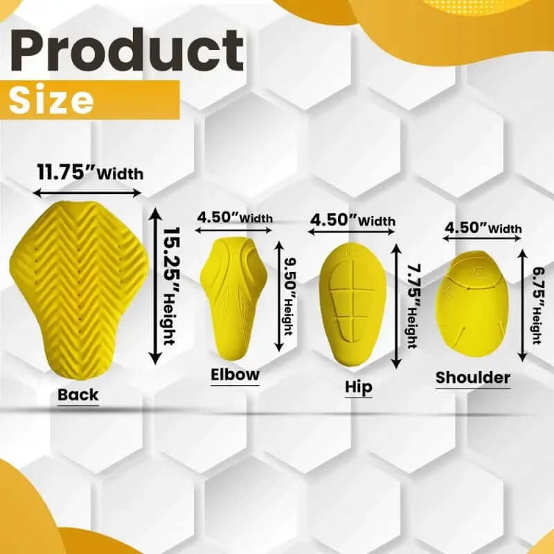 CE Certified Armor Pads Pack 8 Pieces Set