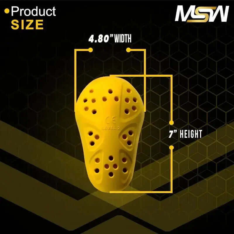 CE Level 1 (Back, Shoulder, & Elbows) Armor Pad Inserts For Motorcycle Jackets (5 PC)