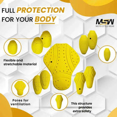 CE Level 2 Certified Armor Pad Set (Back, Shoulder, Thigh, Knee and Elbow)