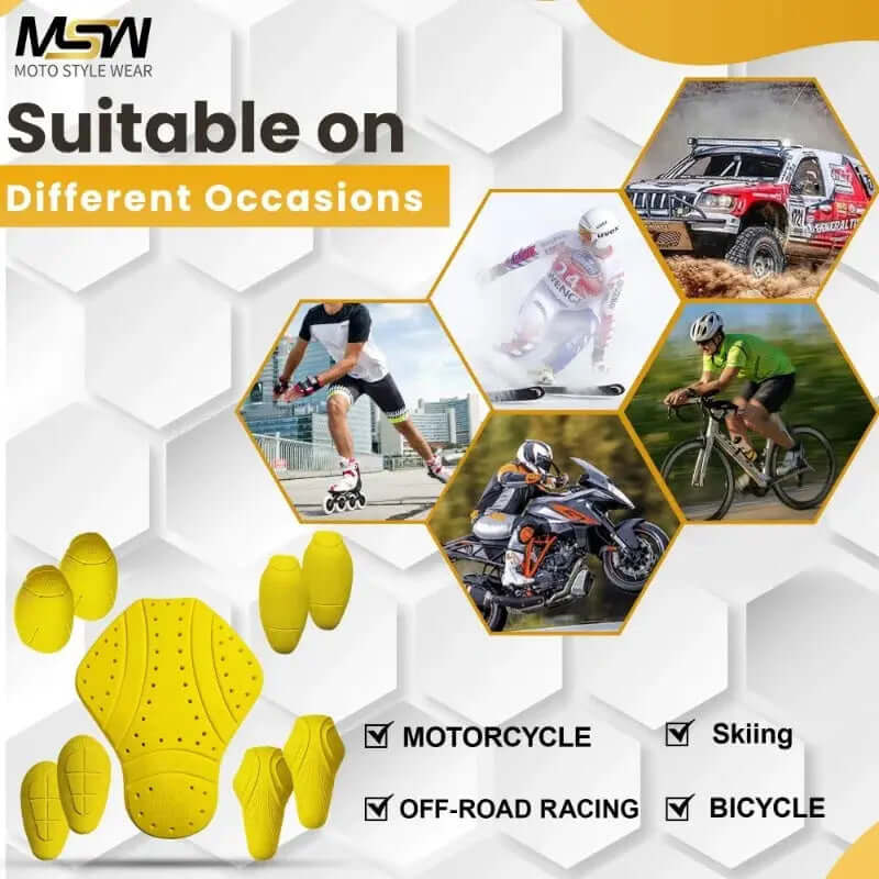 CE Level 2 Certified Armor Pad Set (Back, Shoulder, Thigh, Knee and Elbow)