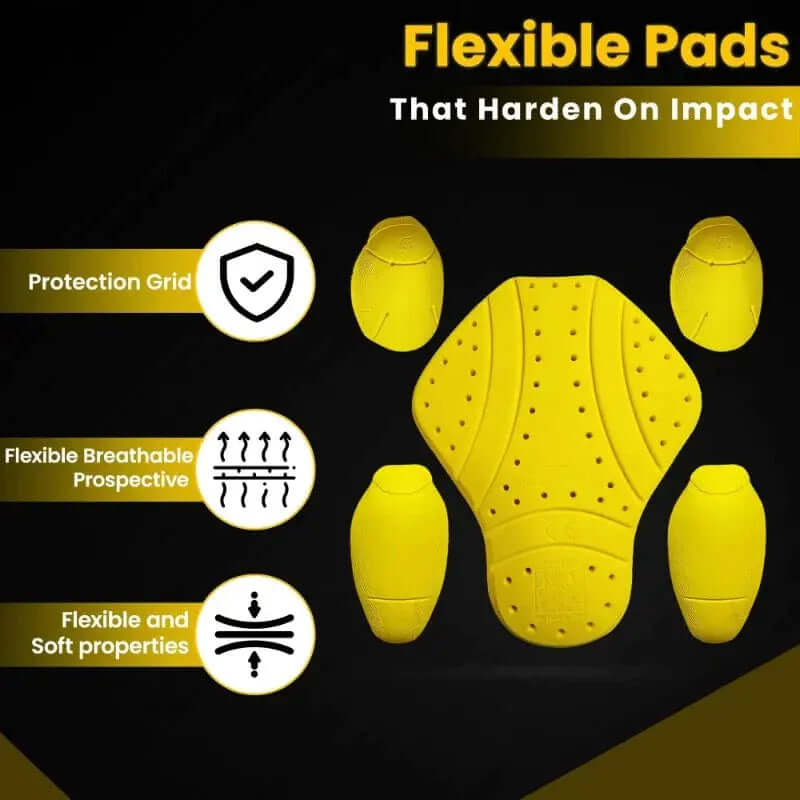 CE Level 2 armor pad set (Back, Shoulder and Elbows armor inserts) for motorcycle jacke