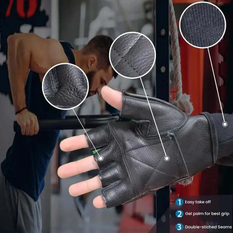 Leather Workout Gloves for Men and Women’s