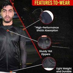 Armor Compression Shirt for Men's & Women’s with CE Level 1 Protective Armor