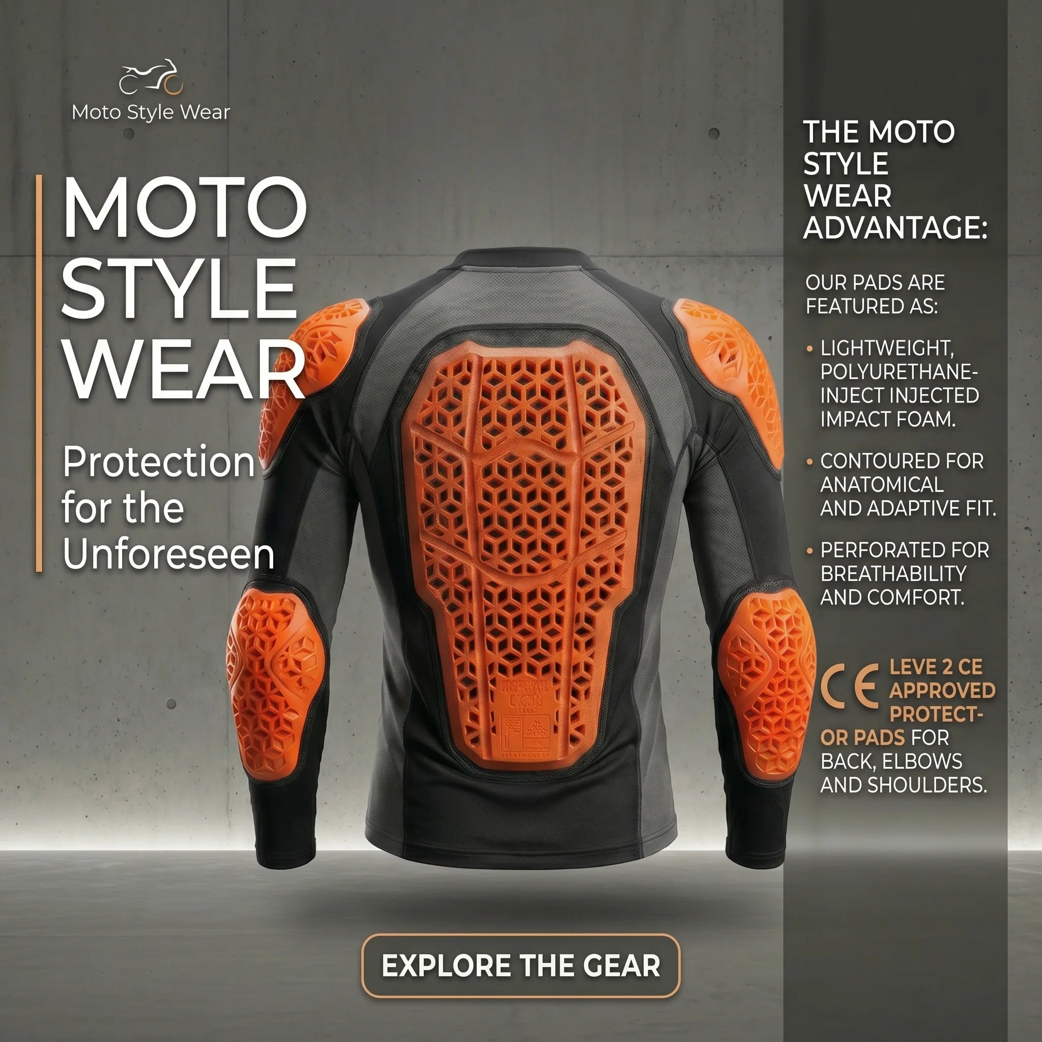 CE Level 2 Certified Armor Pads Set for Ultimate Safety – Moto Style Wear