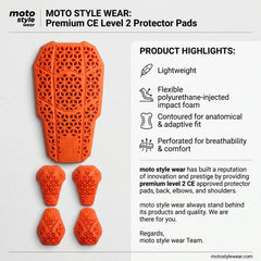 CE Level 2 Certified Armor Pads Set