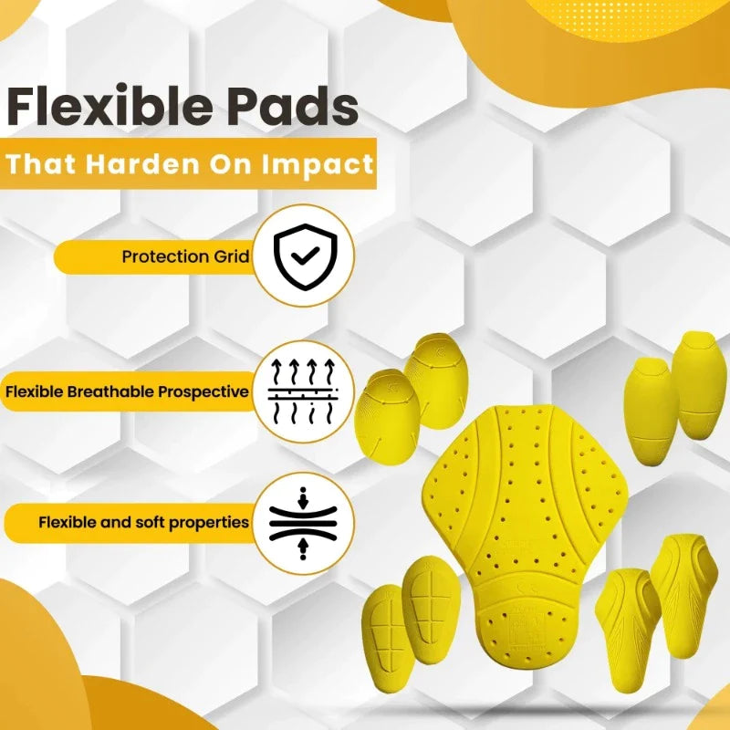 CE Level 2 Certified Armor Pad Set (Back, Shoulder, Thigh, Knee and Elbow)
