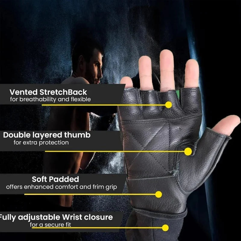 Leather Workout Gloves for Men and Women’s