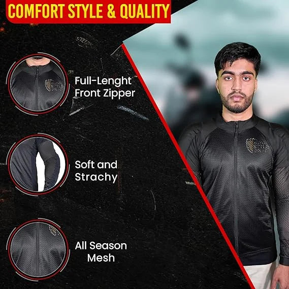 Armor Compression Shirt for Men's & Women’s with CE Level 1 Protective Armor