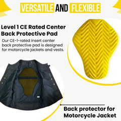 CE-1 Rated Center Back Protective Pad